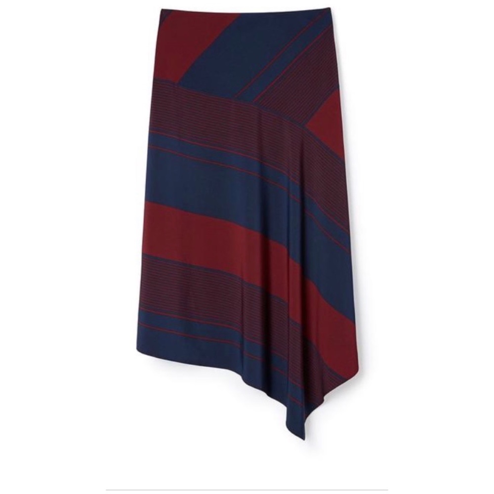 Tory Burch Asymmetric Crepe Skirt 10